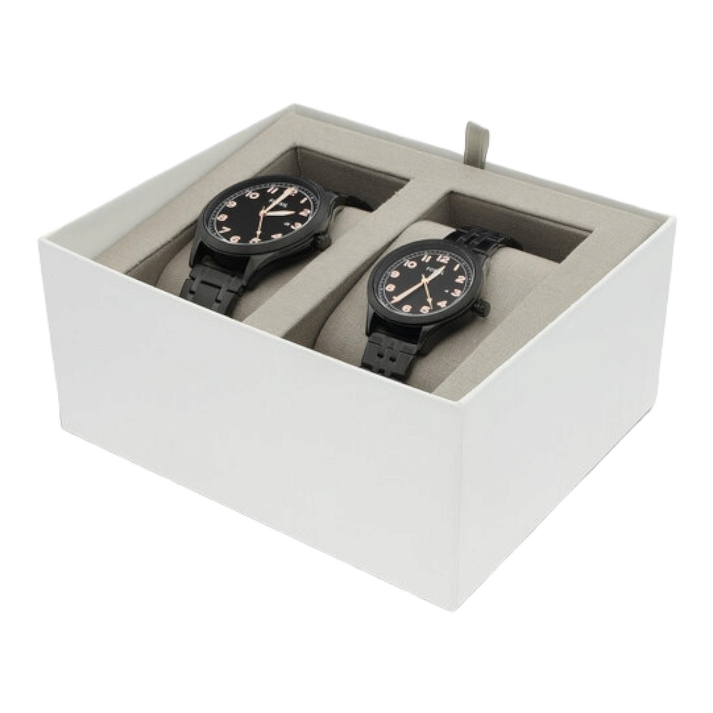 reloj fossil set 2 piezas reloj unisex