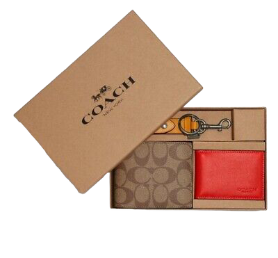 Coach Outlet Boxed 3 In 1 Wallet Gift Set In Colorblock Signature Canvas