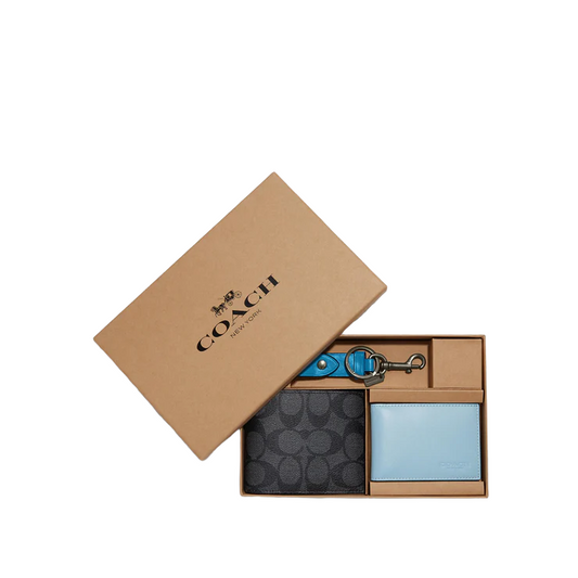 Coach Outlet Boxed 3 In 1 Wallet Gift Set In Colorblock Signature Canvas