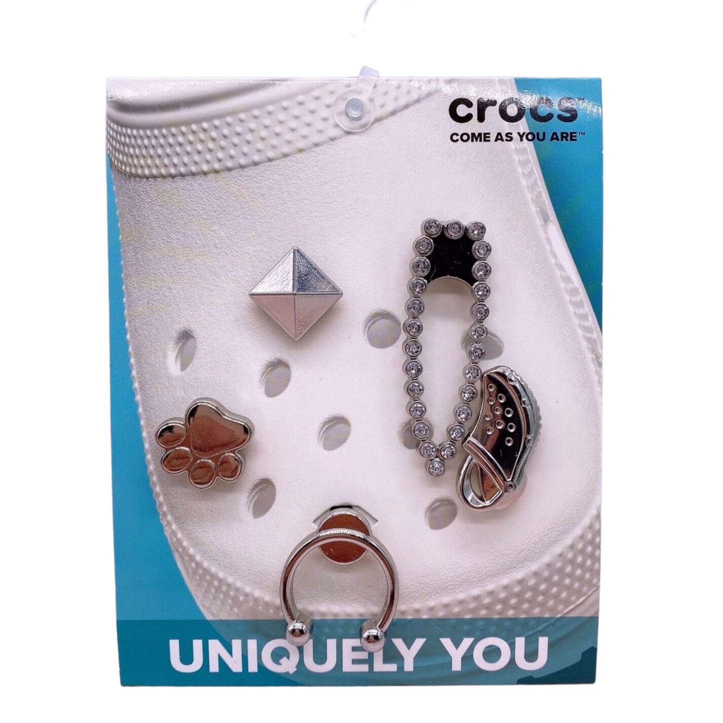 Croc Charms Elevated Silver Sport 5pack