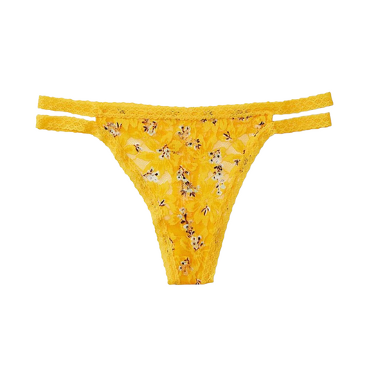 Yellow Lace thong panty