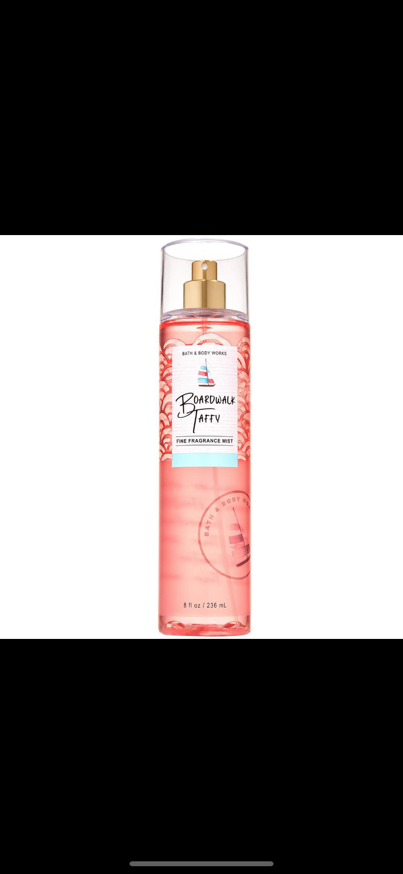 Bath and body works fine fragrance mist BOARDWALK  TAFFY, 8 OZ