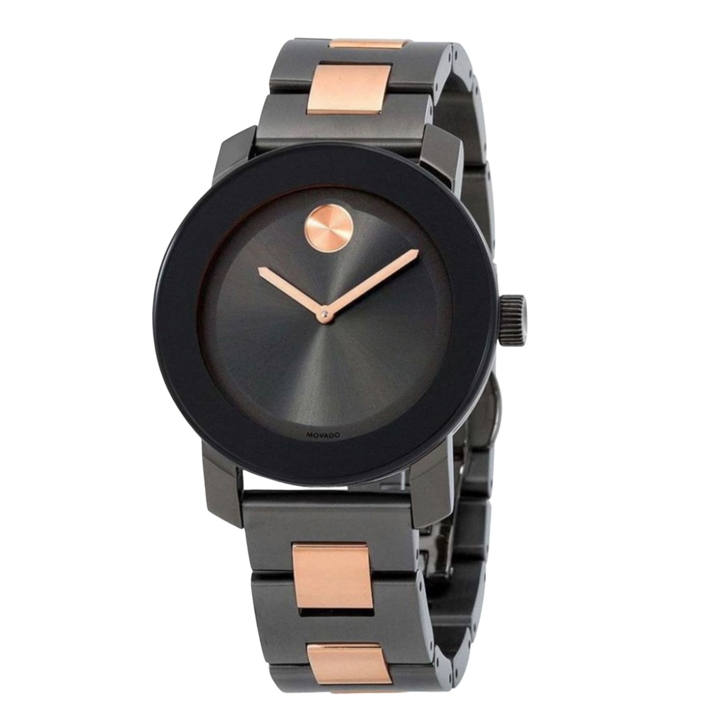 Movado Bold Gunmetal Gray & Rose Gold reloj para hombre