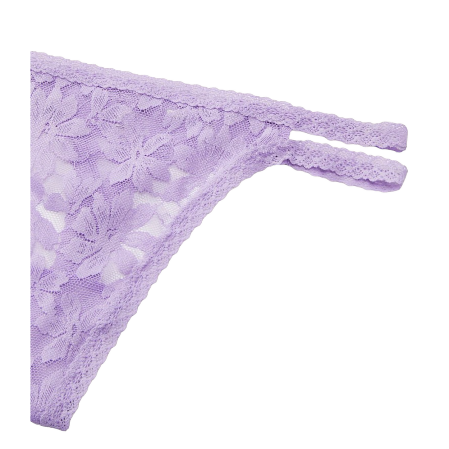 Purple strappy lace thong.