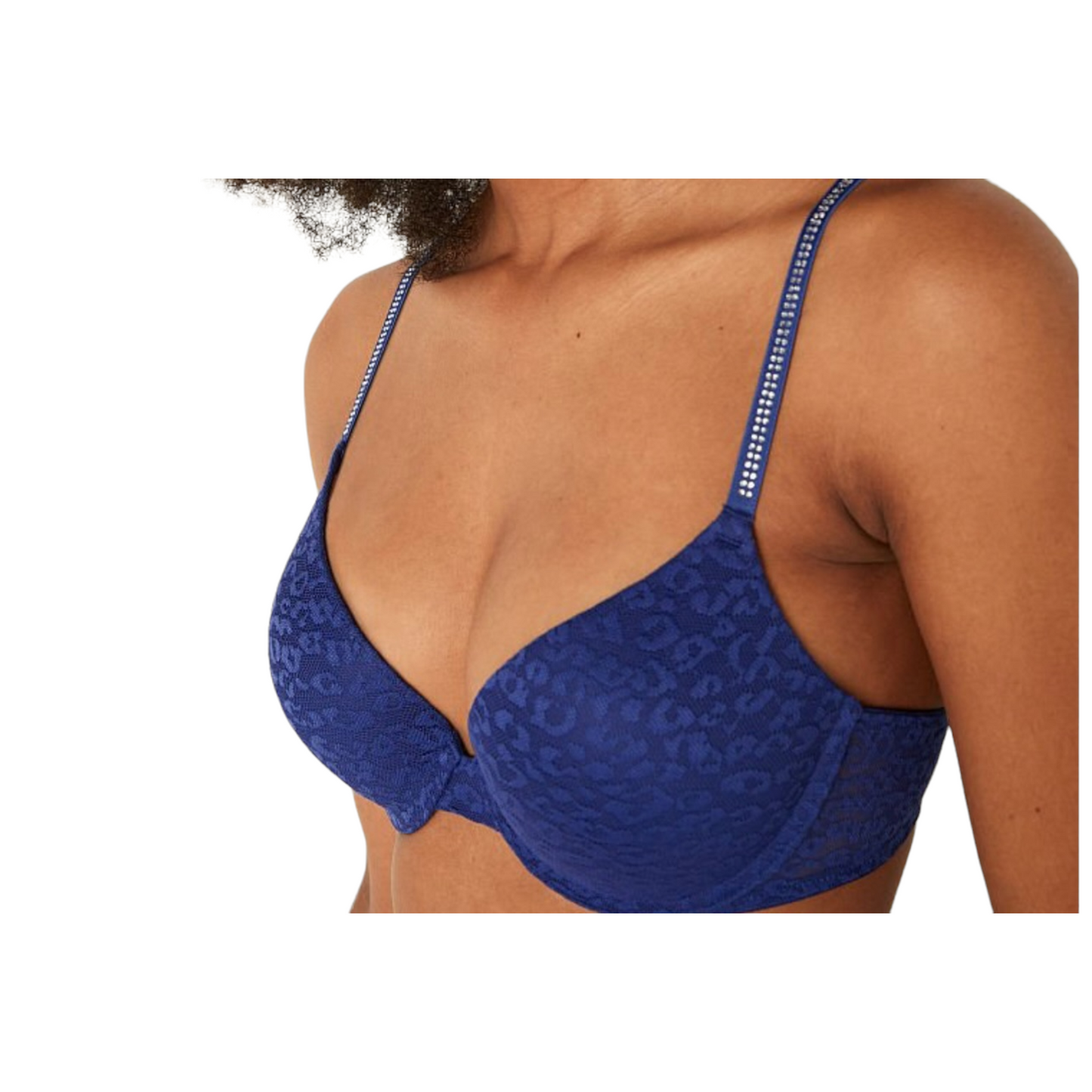 Royal blue push up with sparkly strap