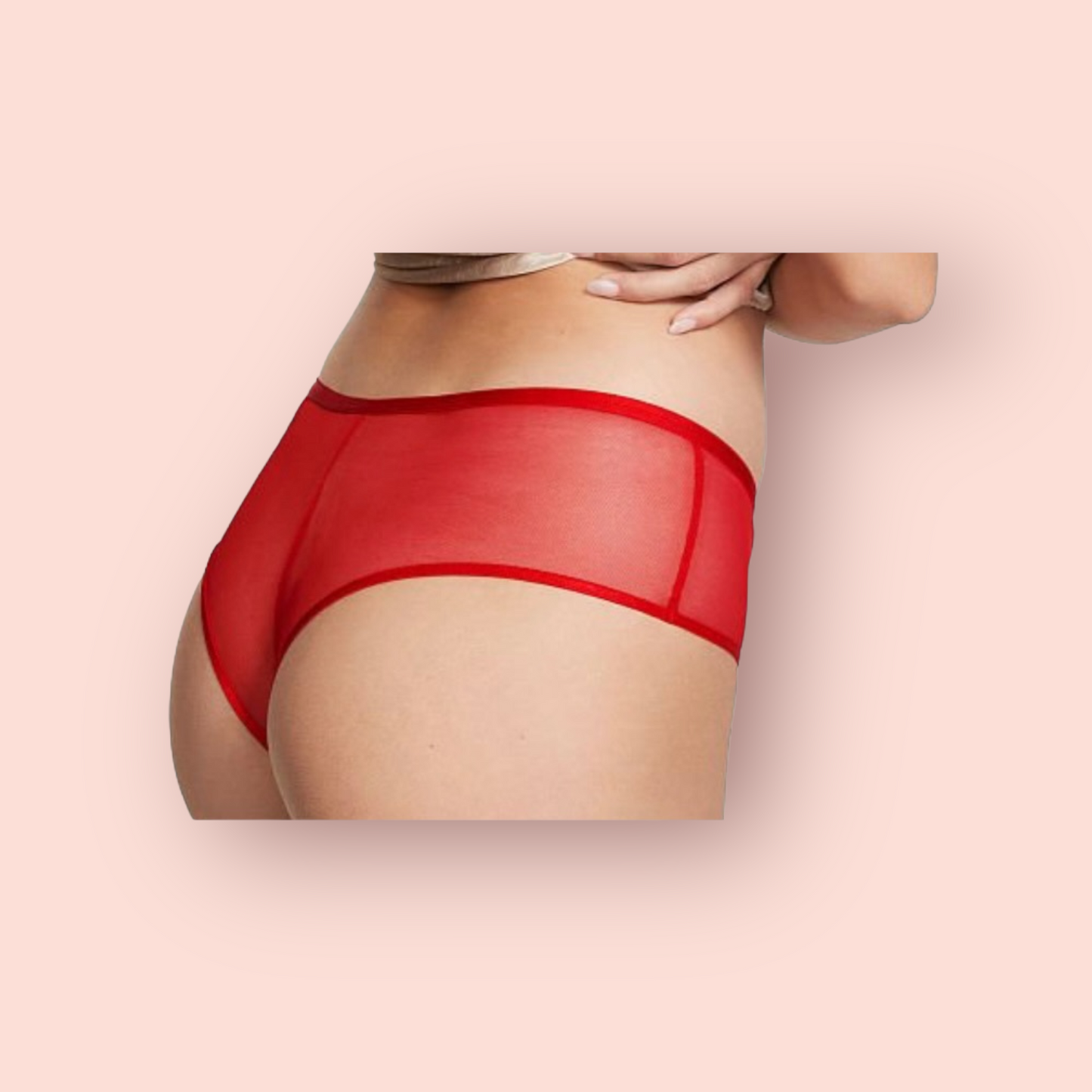 Very Sexy heart wear mesh cheeky panties