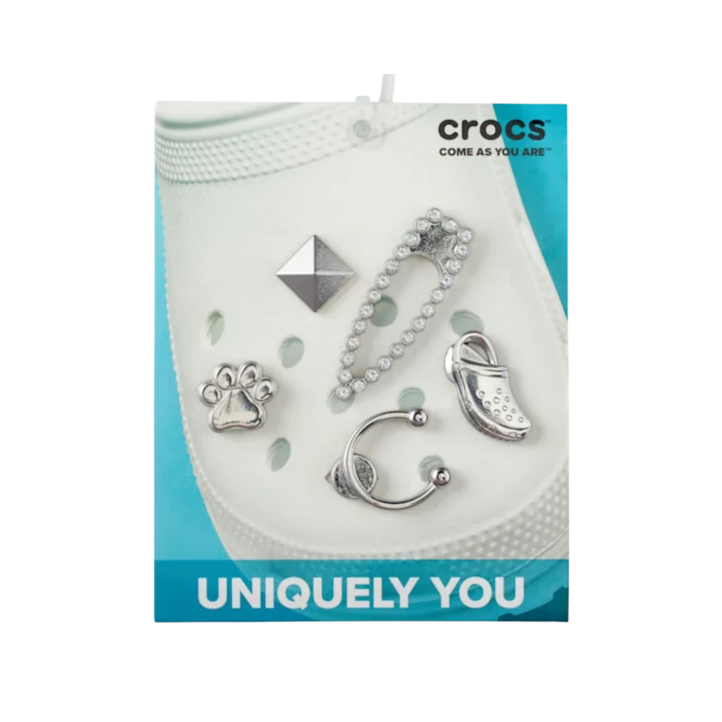 Croc Charms Elevated Silver Sport 5pack