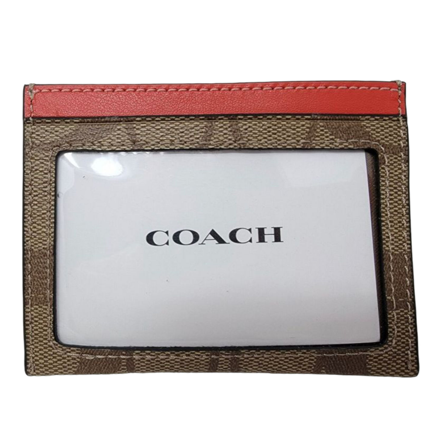 Coach Boxed Card Case And Belt Gift Set In Colorblock Signature Canvas Charcoal Powder Blue