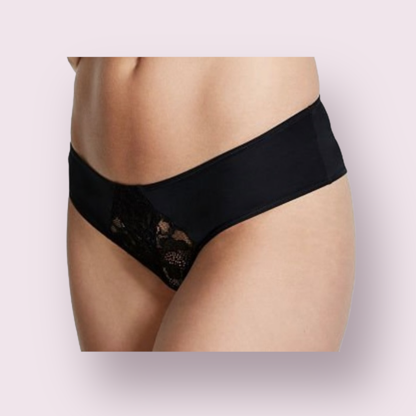 Lace Ouvert Cheeky Panty Black