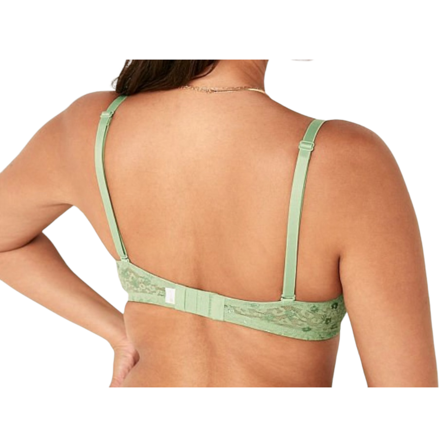 Green lightly lined push up bra