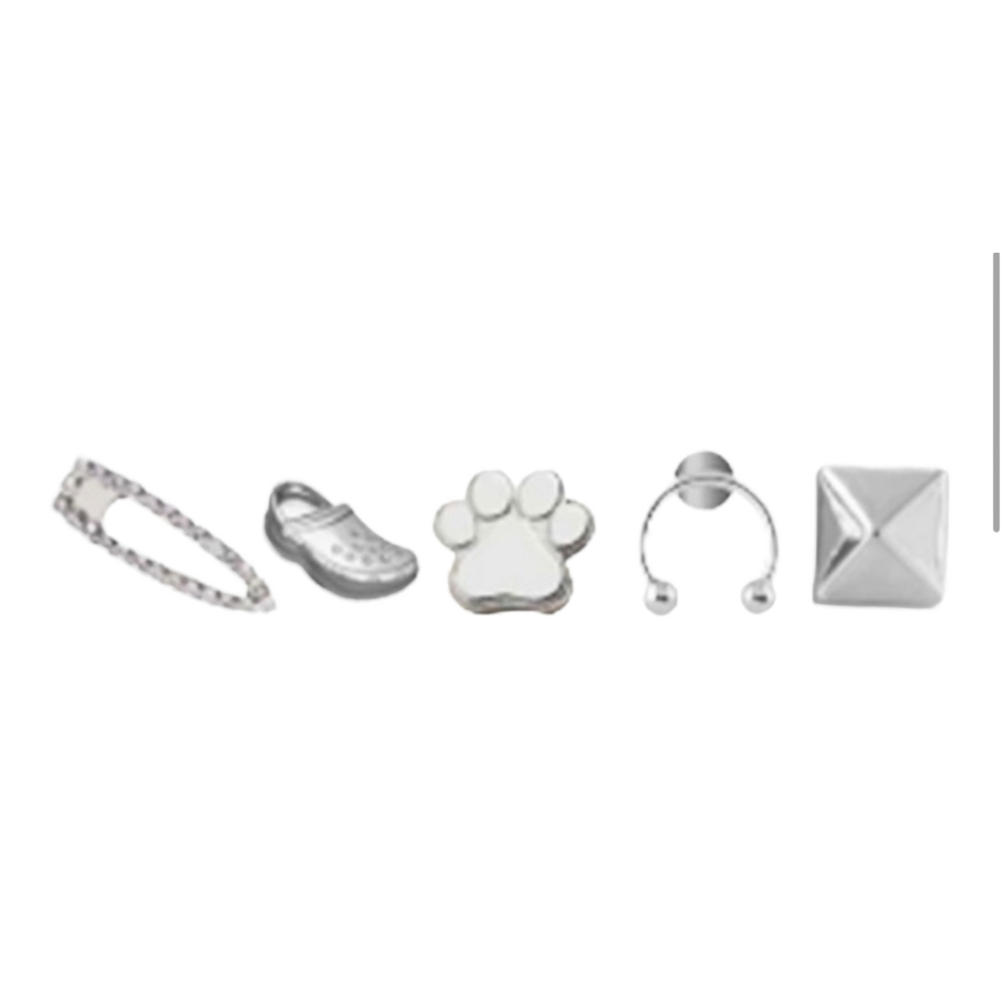 Croc Charms Elevated Silver Sport 5pack